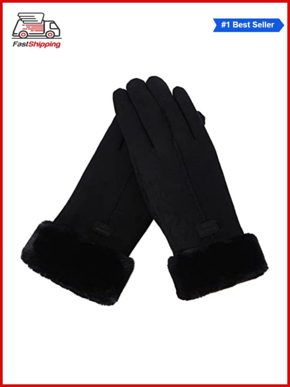 ✨ Women's Winter Gloves Suede Wool Fleece Lined Touch Screen Warm Ski Snow